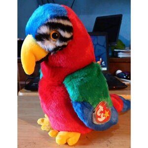 Ty Large Plush Beanie Buddy - Jabber the Parrot 9" with Tags